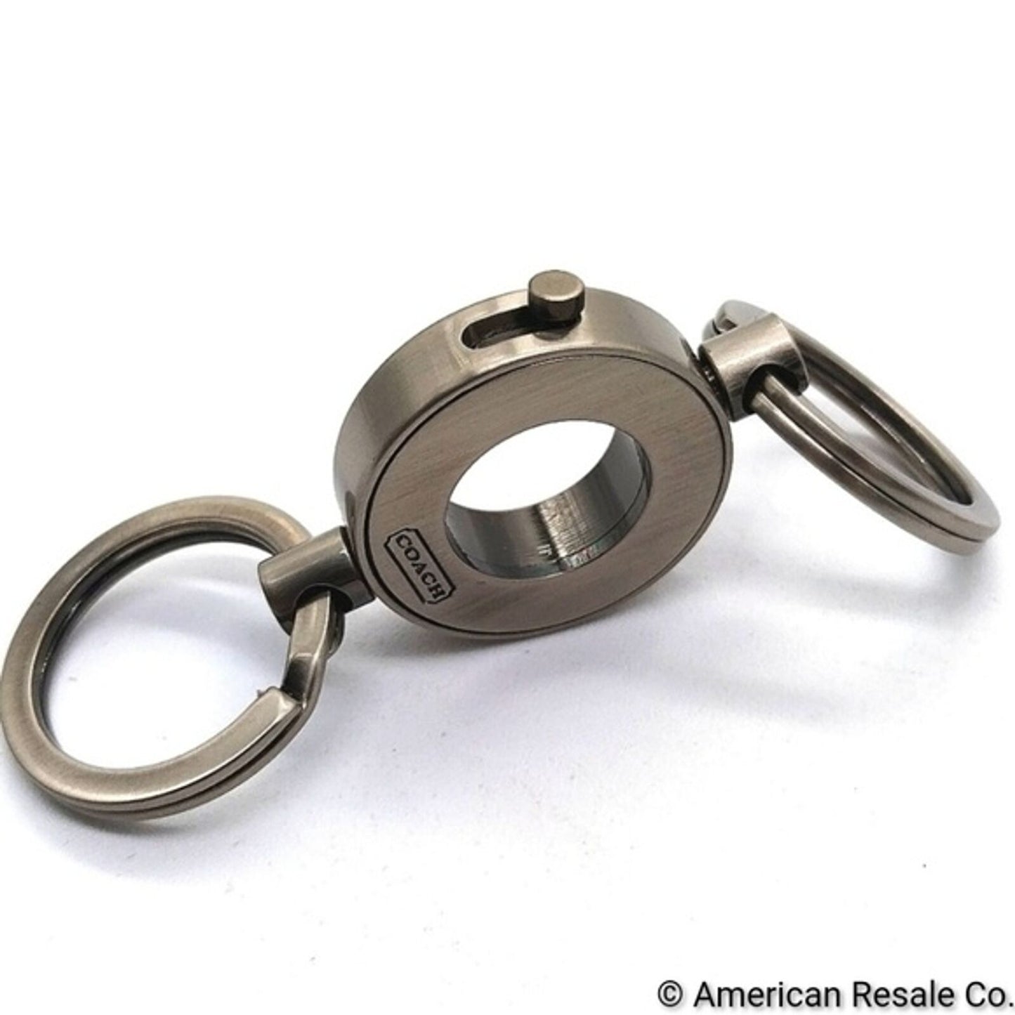 COACH Vintage Gunmetal Valet Keychain Fob Purse Charm, Detachable. Style # 1658