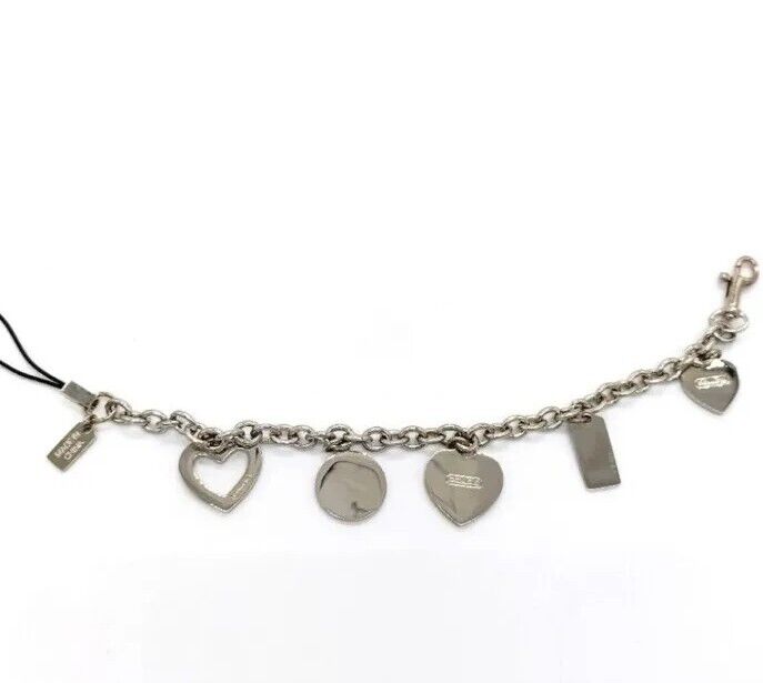 RARE COACH 8" Charm Bracelet Lanyard Purse HangBag Trigger Snap Keychain Fob