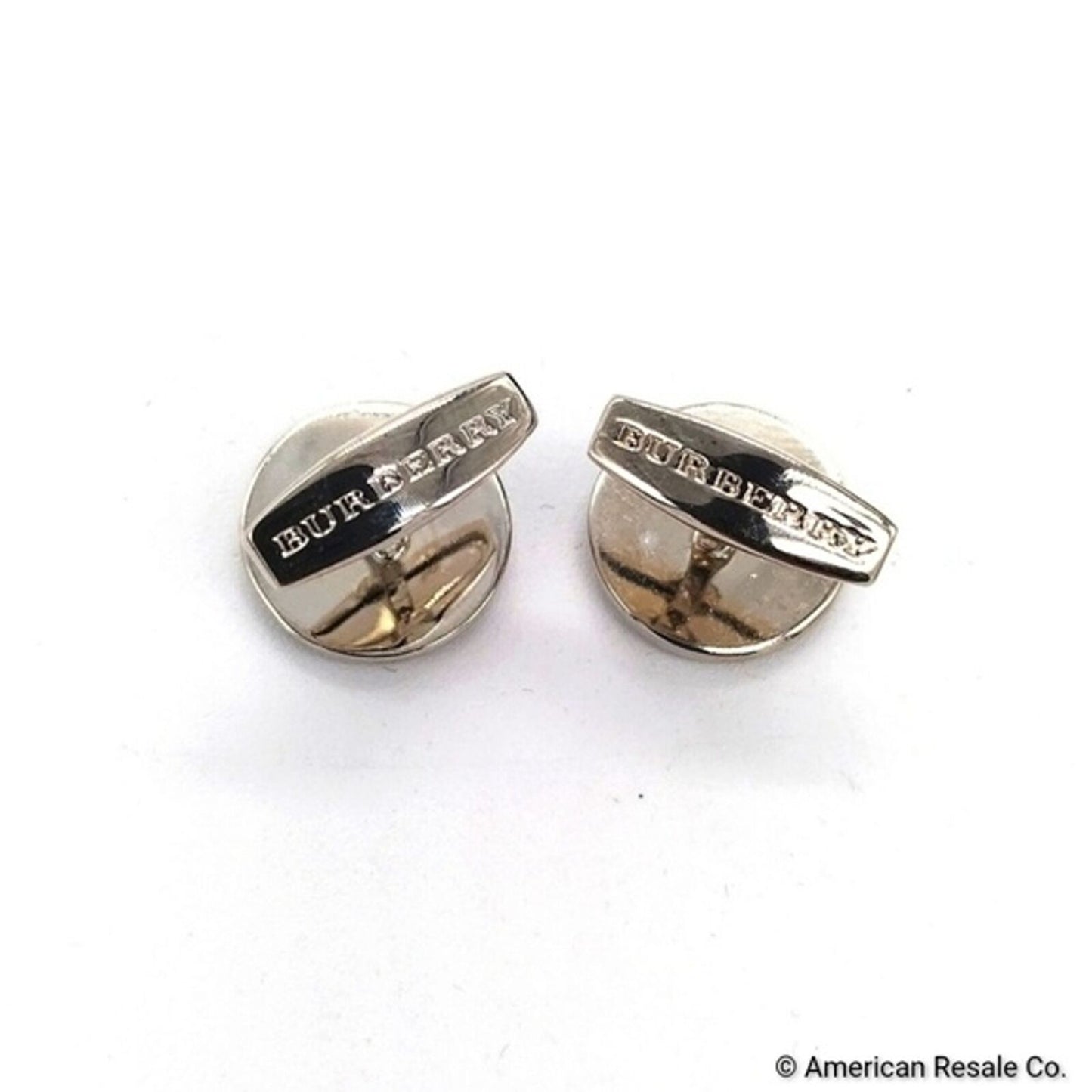 Vintage Burberry Cufflinks. Signed. Rare. Nova Check Pattern. Same Day Shipping