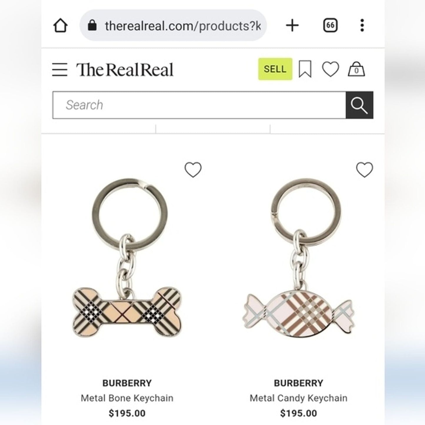 Vintage BURBERRY Nova Check Metal Dog Bone Keychain Purse Charm Key Fob