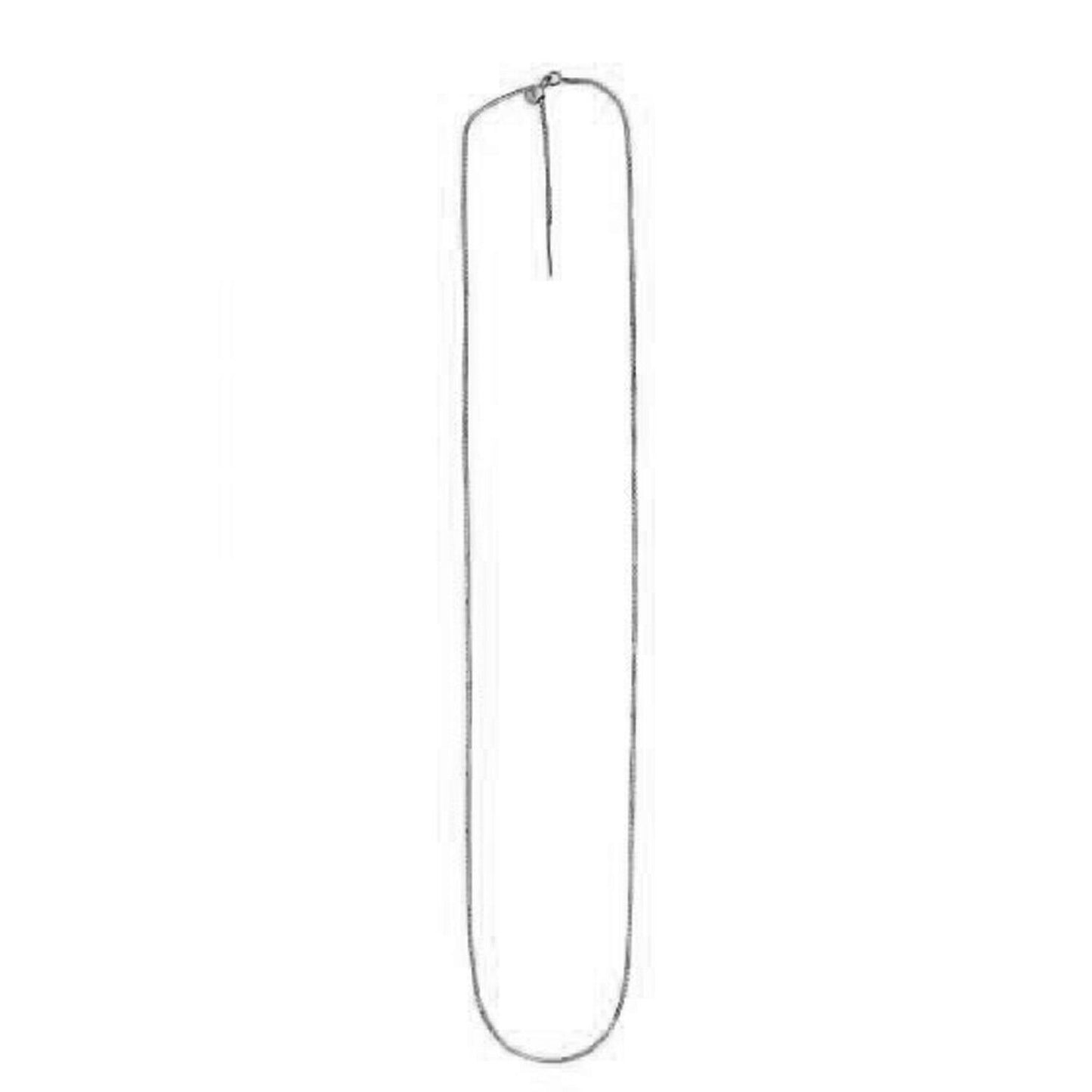 Endless Adjustable Box Chain in 14k White Gold (0.95mm)