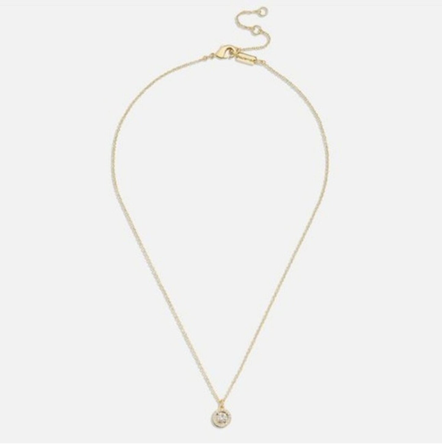 COACH Pave Halo Necklace in Gold NWT $125