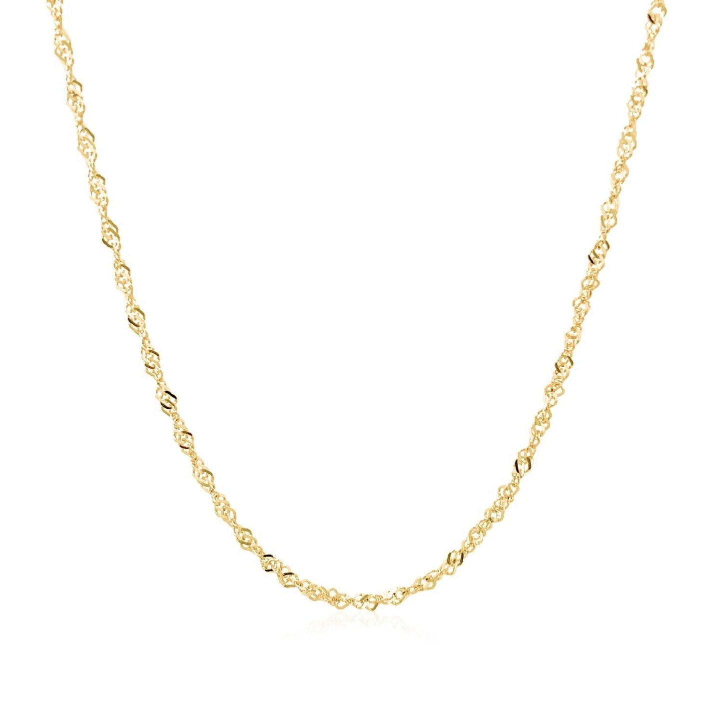 14k Yellow Gold Singapore Chain 1.5mm