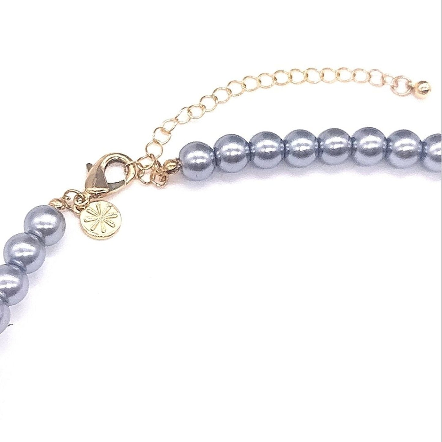 Rare ISAAC MIZRAHI LIVE 5 Strand layered gray pearl Statement necklace NWOT QVC