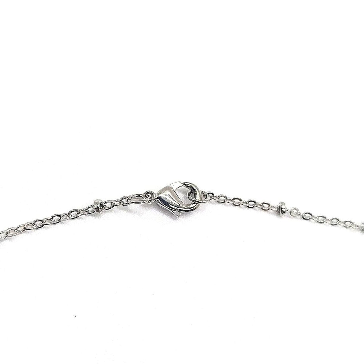 Teardrop Tassel Pendant Layered Station Necklace Made w/ Swarovski Crystals