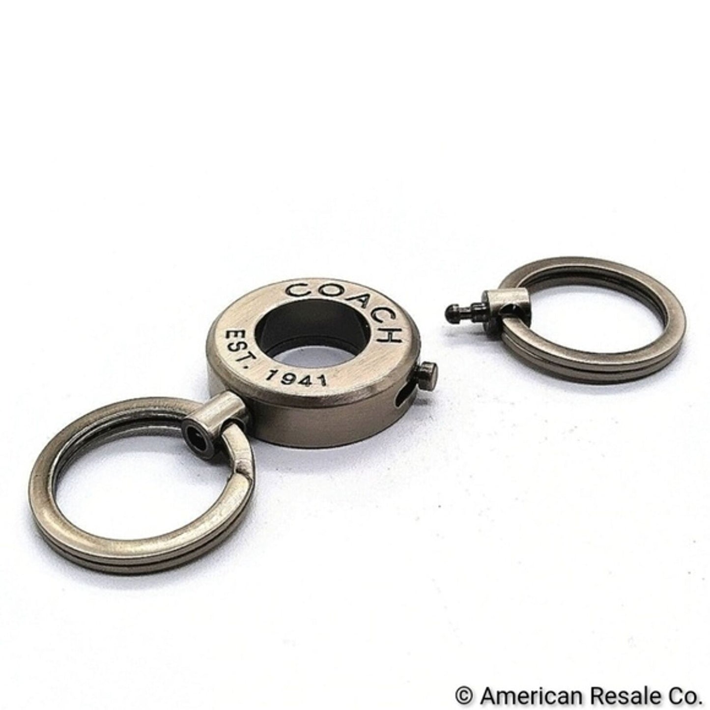 COACH Vintage Gunmetal Valet Keychain Fob Purse Charm, Detachable. Style # 1658