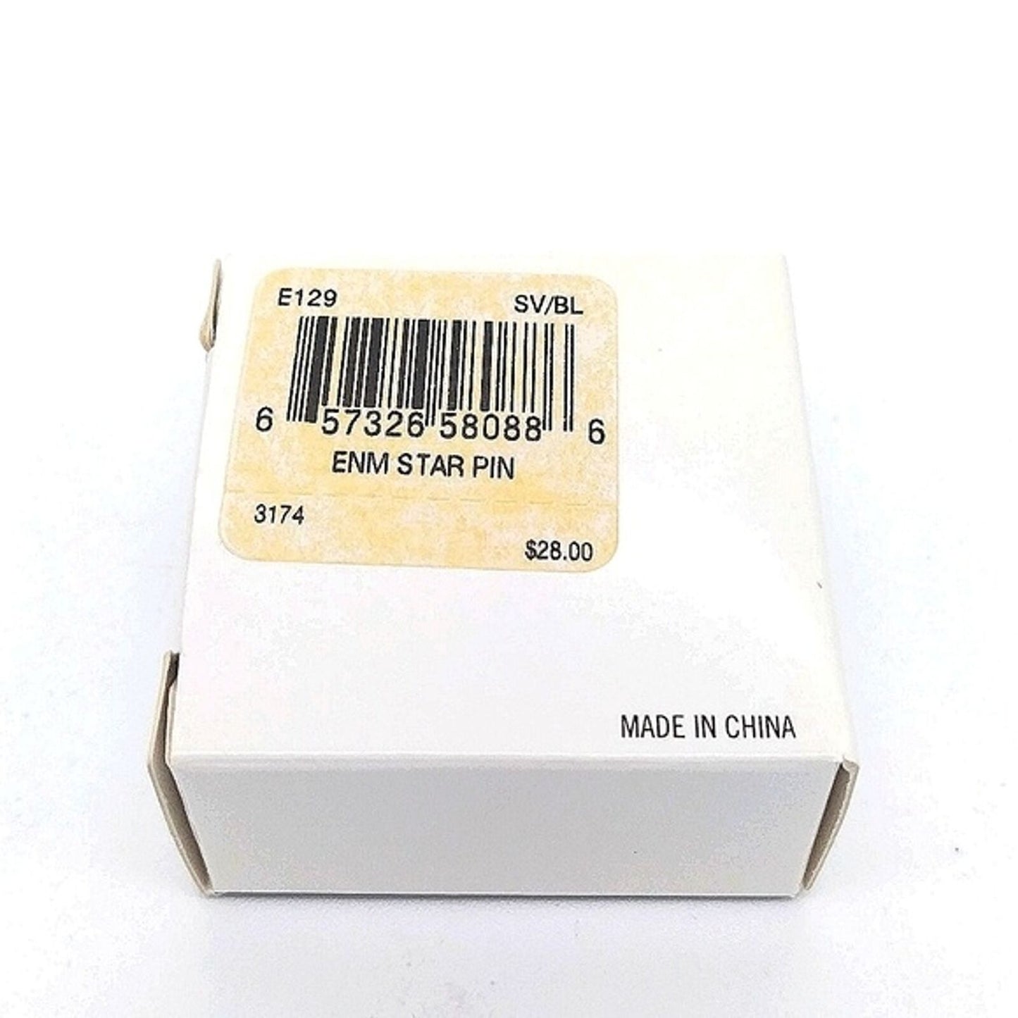 RARE COACH Sky Blue Star Lapel Pin Brooch Purse Charm-Vintage-New in box!