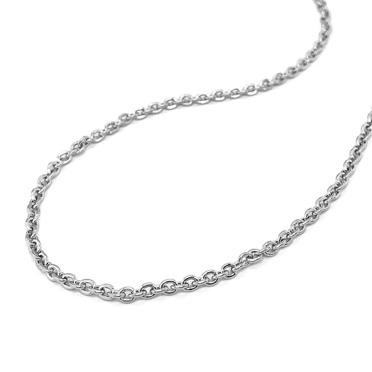 3.0mm 14k White Gold Forsantina Lite Cable Link Chain