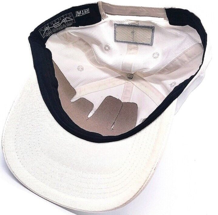 New Rare White Merrill Lynch Golf Adjustable Midfit Hat By AHEAD