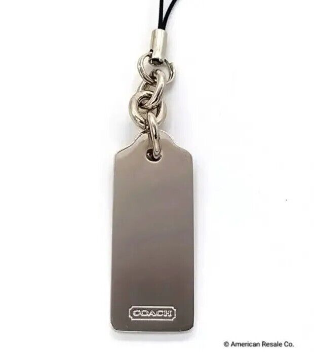 Rare COACH LOZ Pave Lanyard Diamond Enamel Keychain FOB CZ Purse Charm Tag #8865