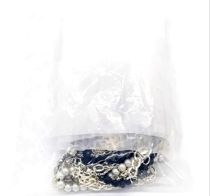 White House Black Market Black/White Faux Pearl Torsade Necklace 570103383