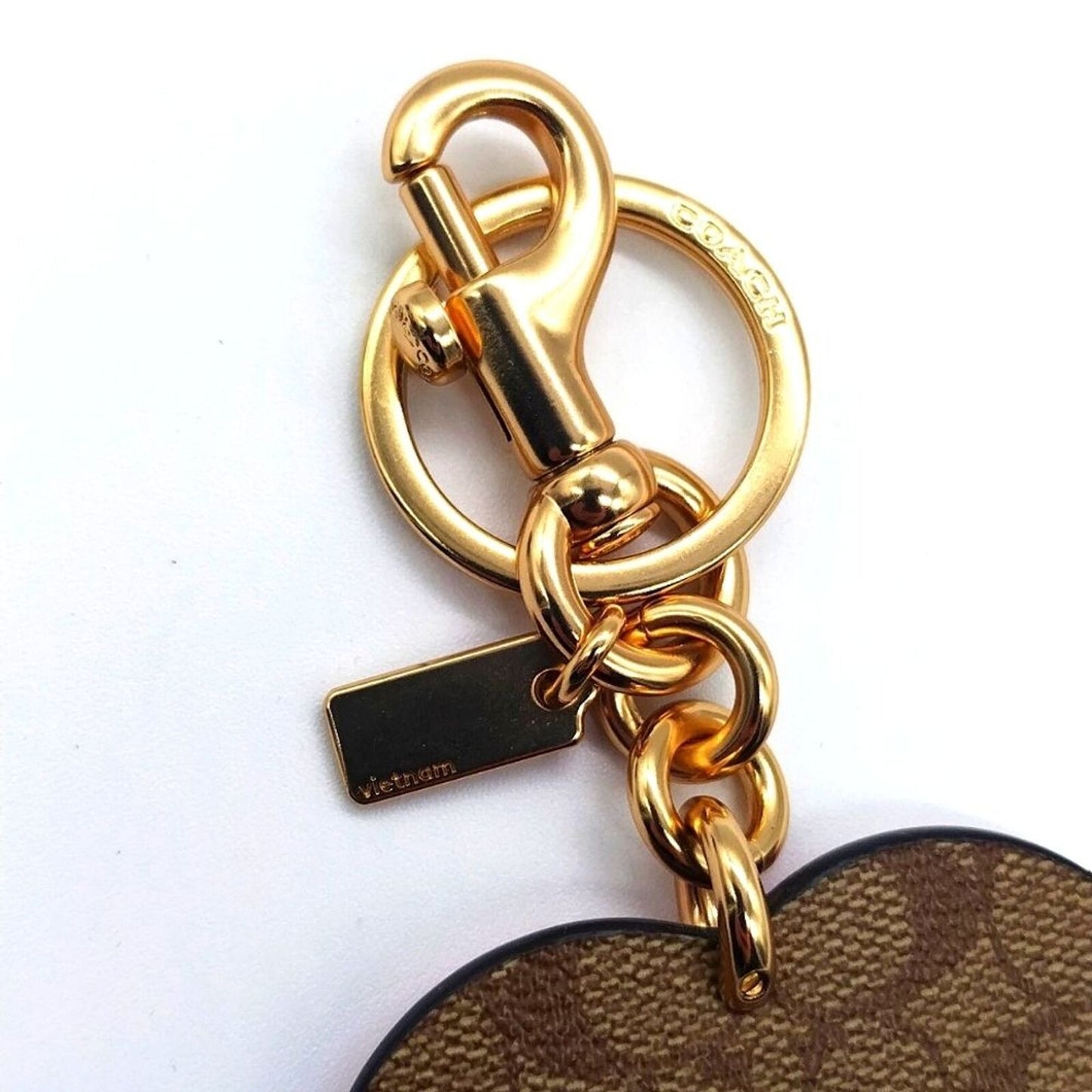 COACH Rare Heart Burst Bag Charm In Signature Canvas #C3111