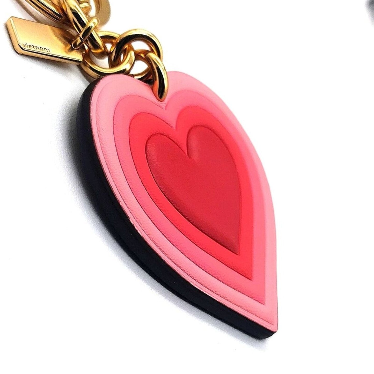 COACH Rare Heart Burst Bag Charm In Signature Canvas #C3111
