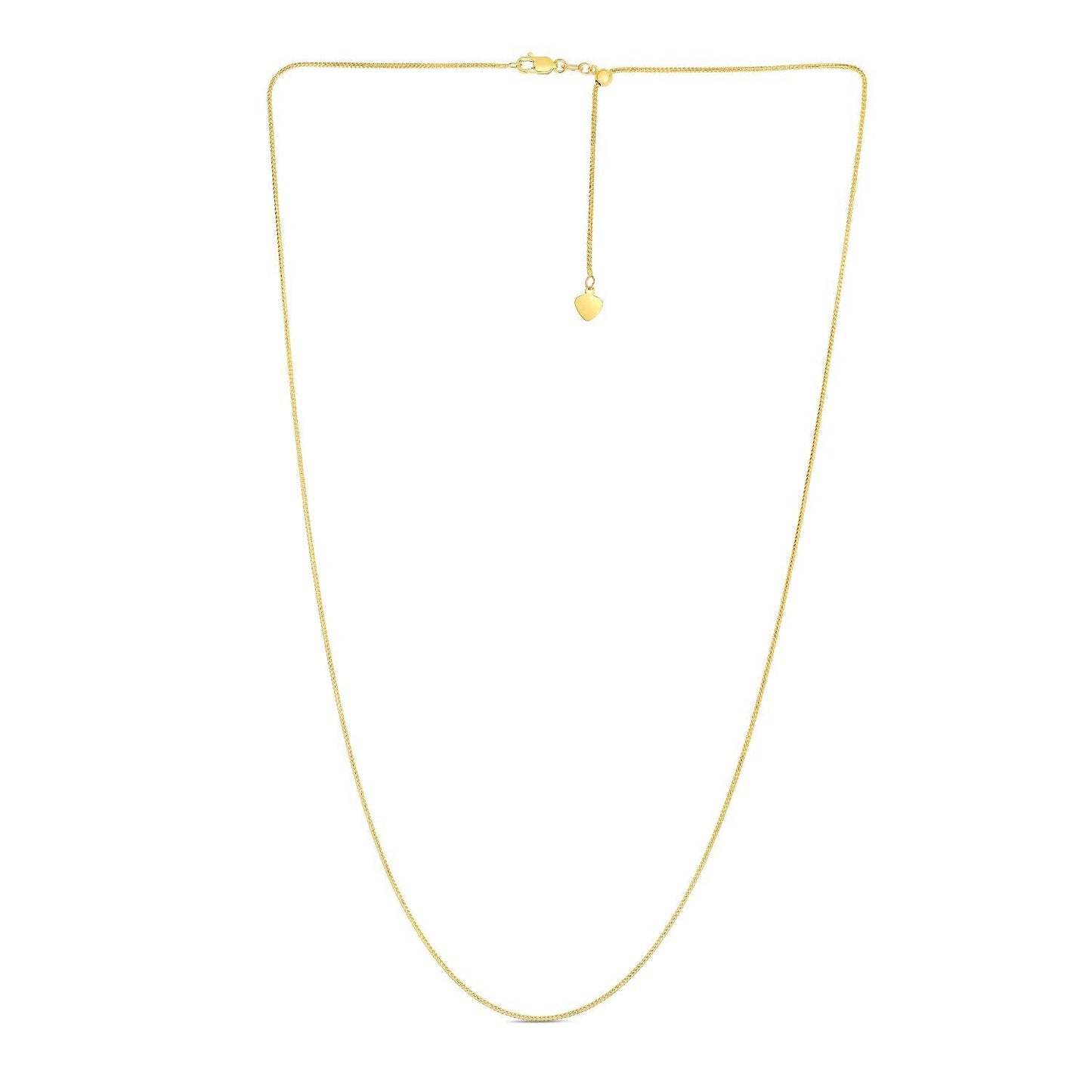 14k Yellow Gold Adjustable Franco Chain 0.9mm
