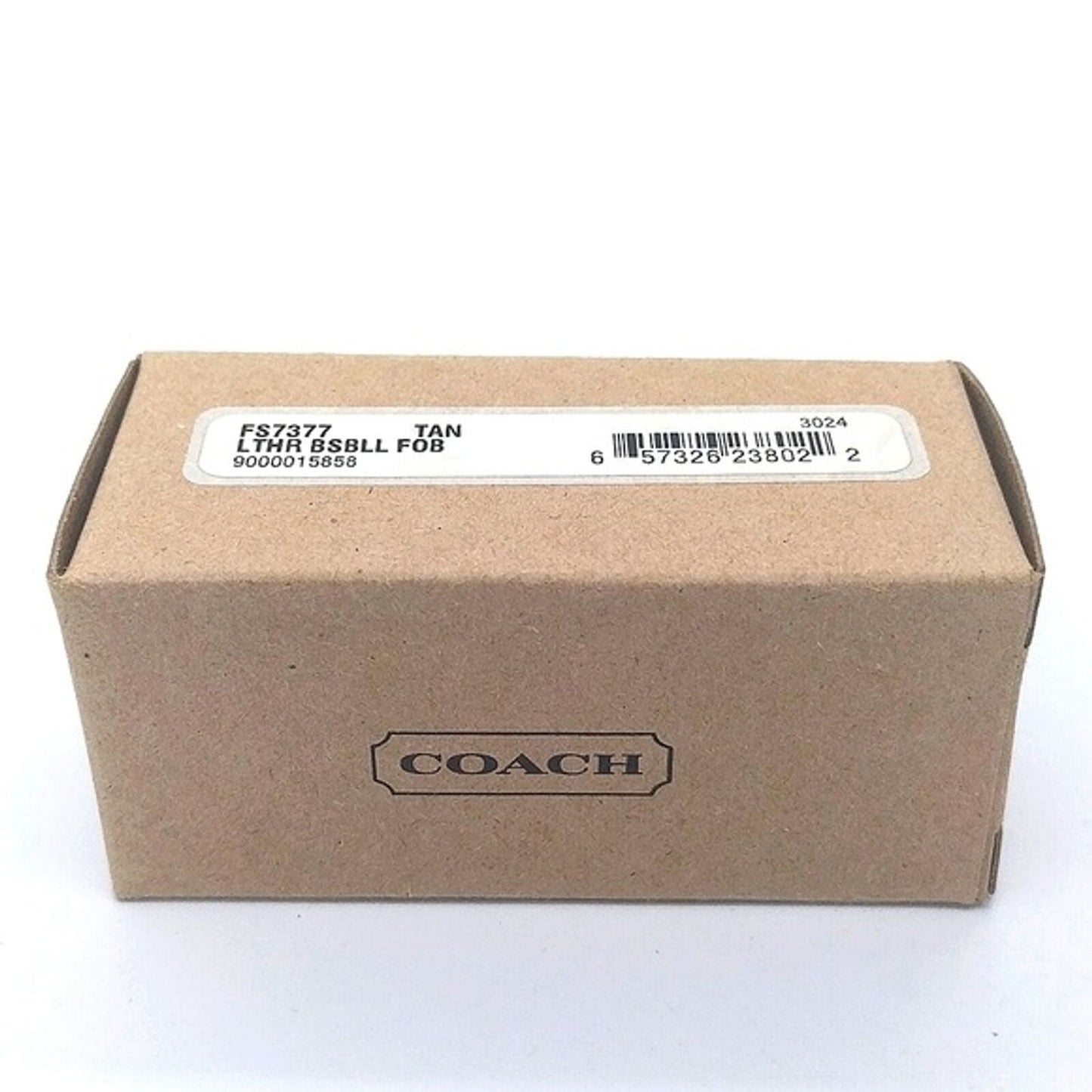 Rare COACH Baseball Keychain Fob Charm-Real Leather-New in Box/Booklet #FS7377