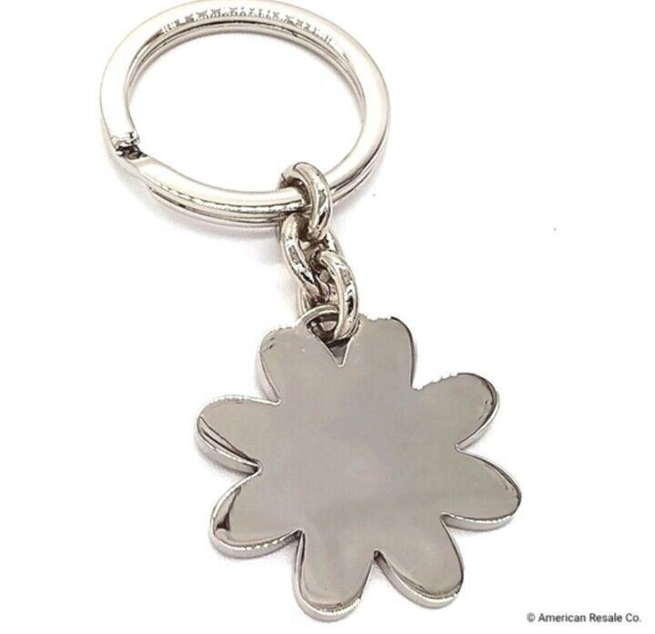READ! COACH Vintage PINK Enamel Daisy Keychain Fob Purse Charm-Rare