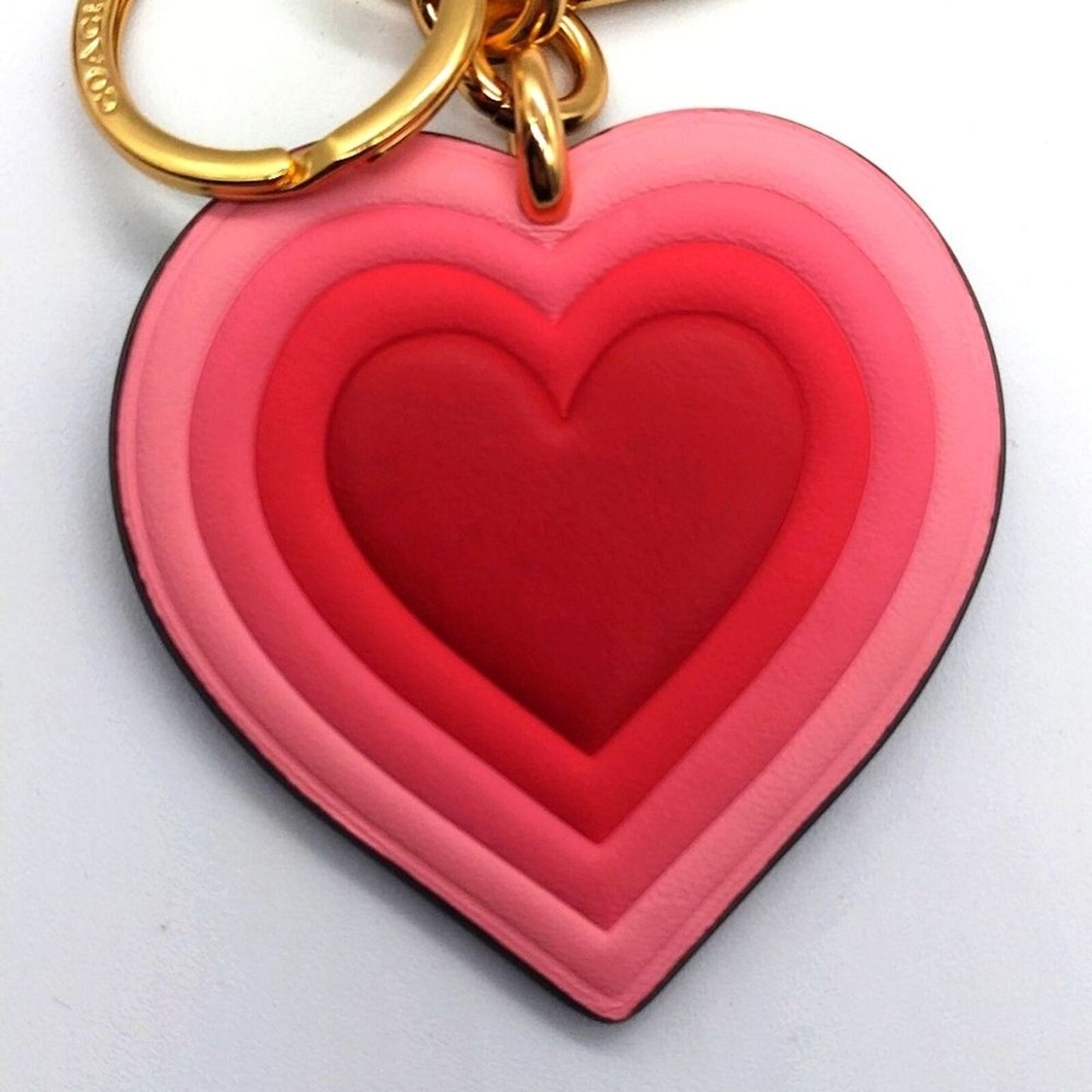 COACH Rare Heart Burst Bag Charm In Signature Canvas #C3111