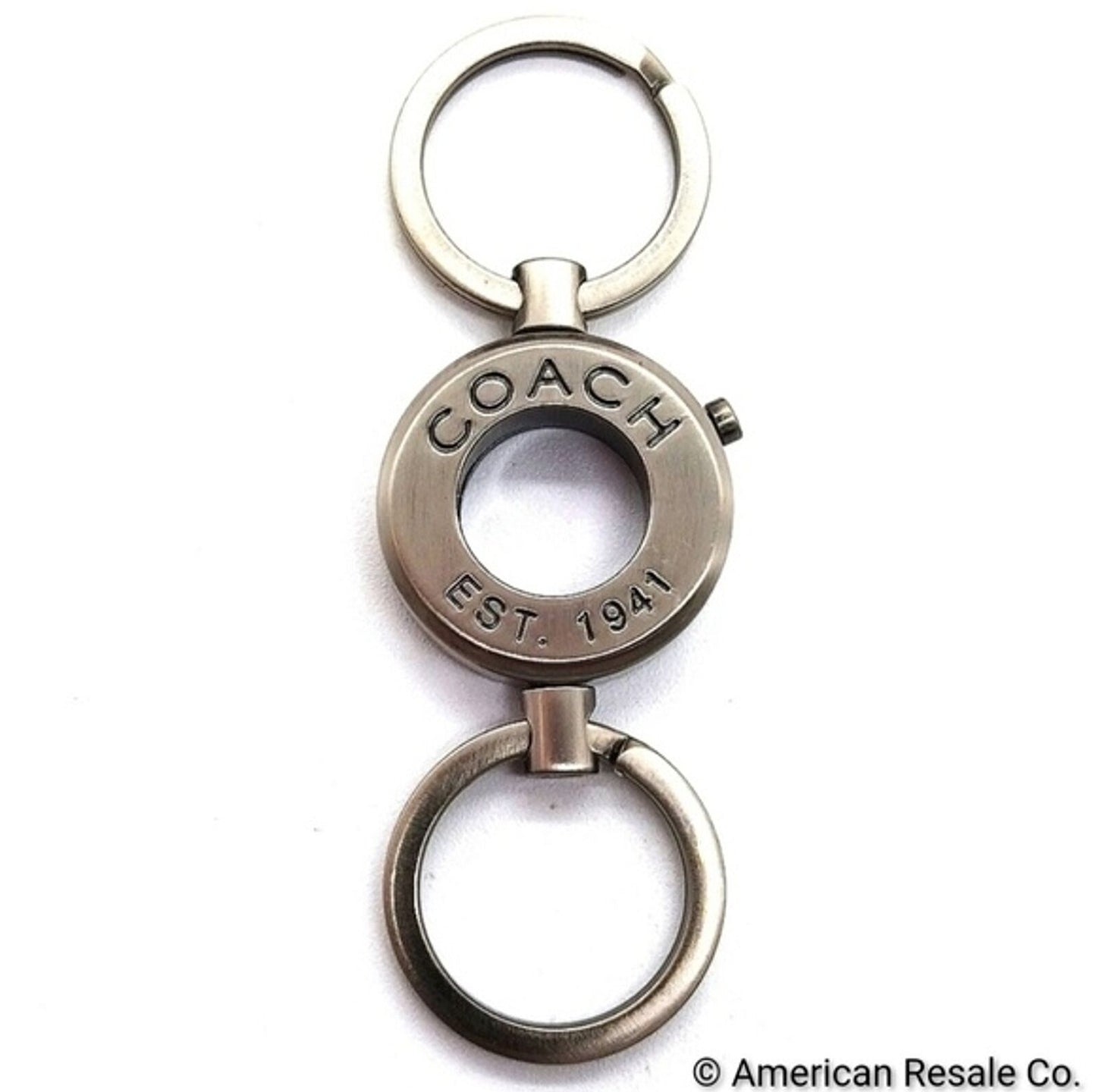 COACH Vintage Gunmetal Valet Keychain Fob Purse Charm, Detachable. Style # 1658