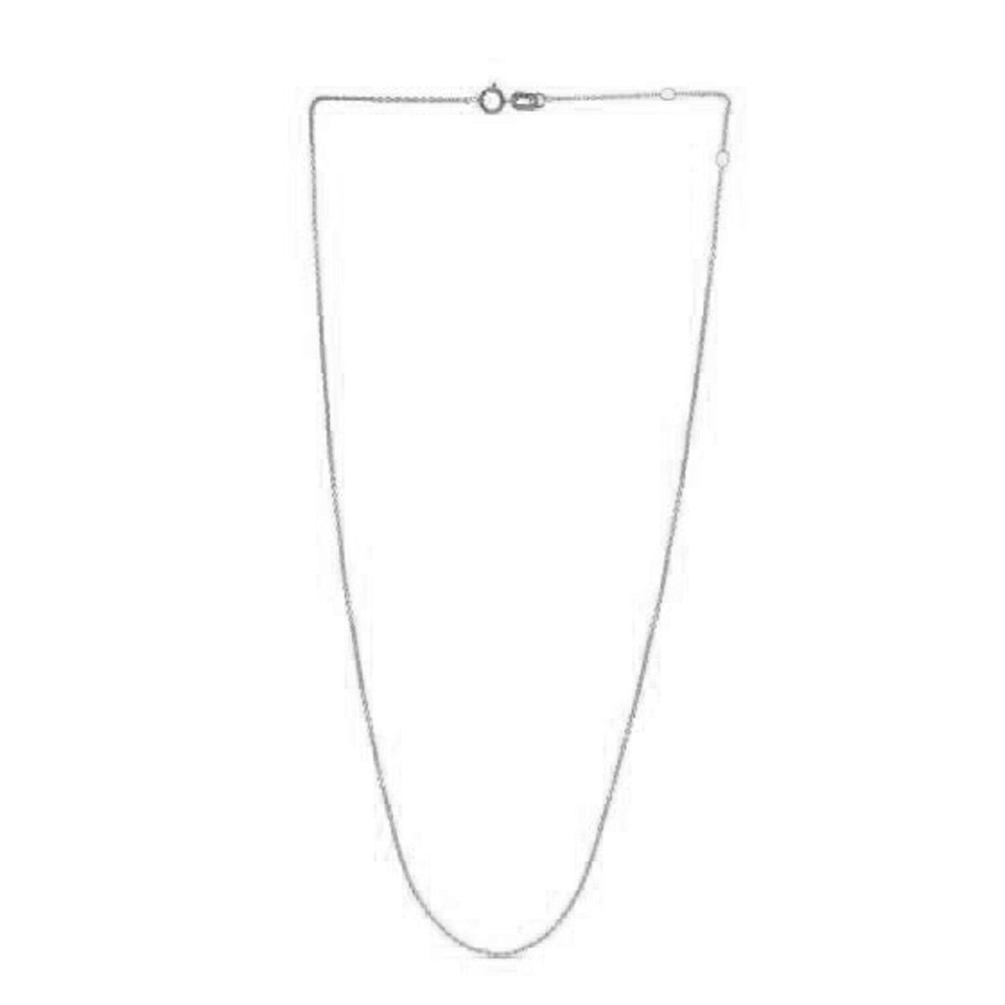Adjustable Cable Chain in 14k White Gold (1.0mm)