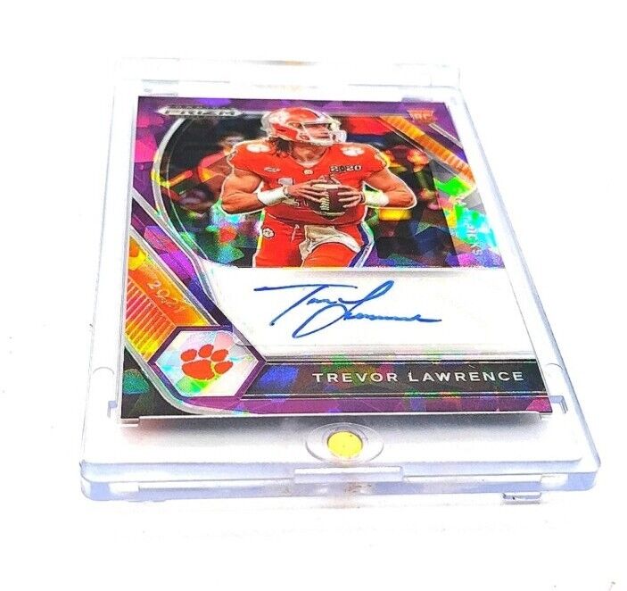 2021 Panini Prizm Draft Picks Trevor Lawrence RC Purple Ice Auto /99