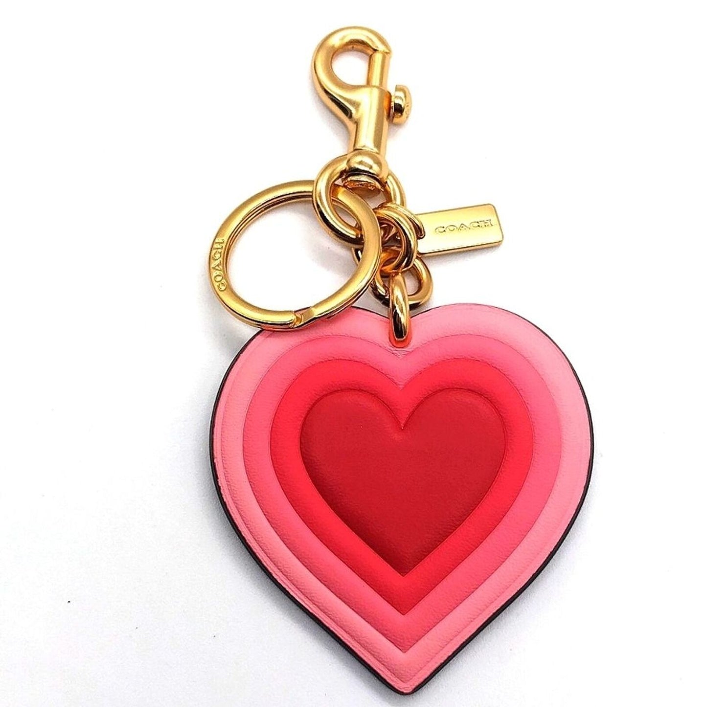 COACH Rare Heart Burst Bag Charm In Signature Canvas #C3111