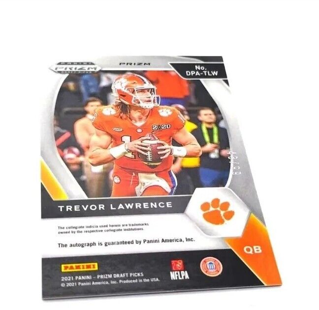 2021 Panini Prizm Draft Picks Trevor Lawrence RC Purple Ice Auto /99