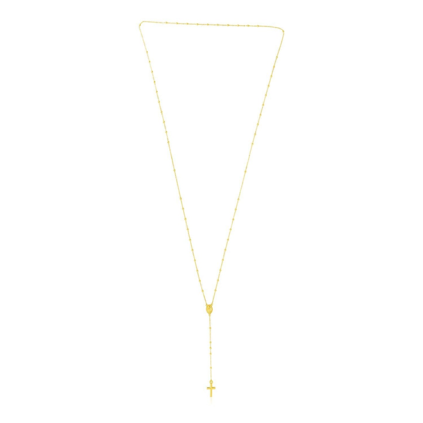 14k Yellow Gold Rosary Necklace