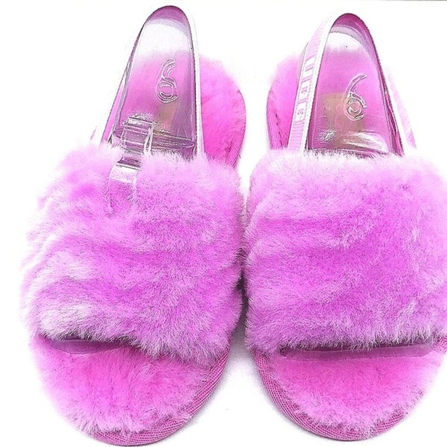 UGG Pink T Fluff Yeah Wavy Slippers Size 9 US girls toddler-SOLD OUT EVERYWHERE!