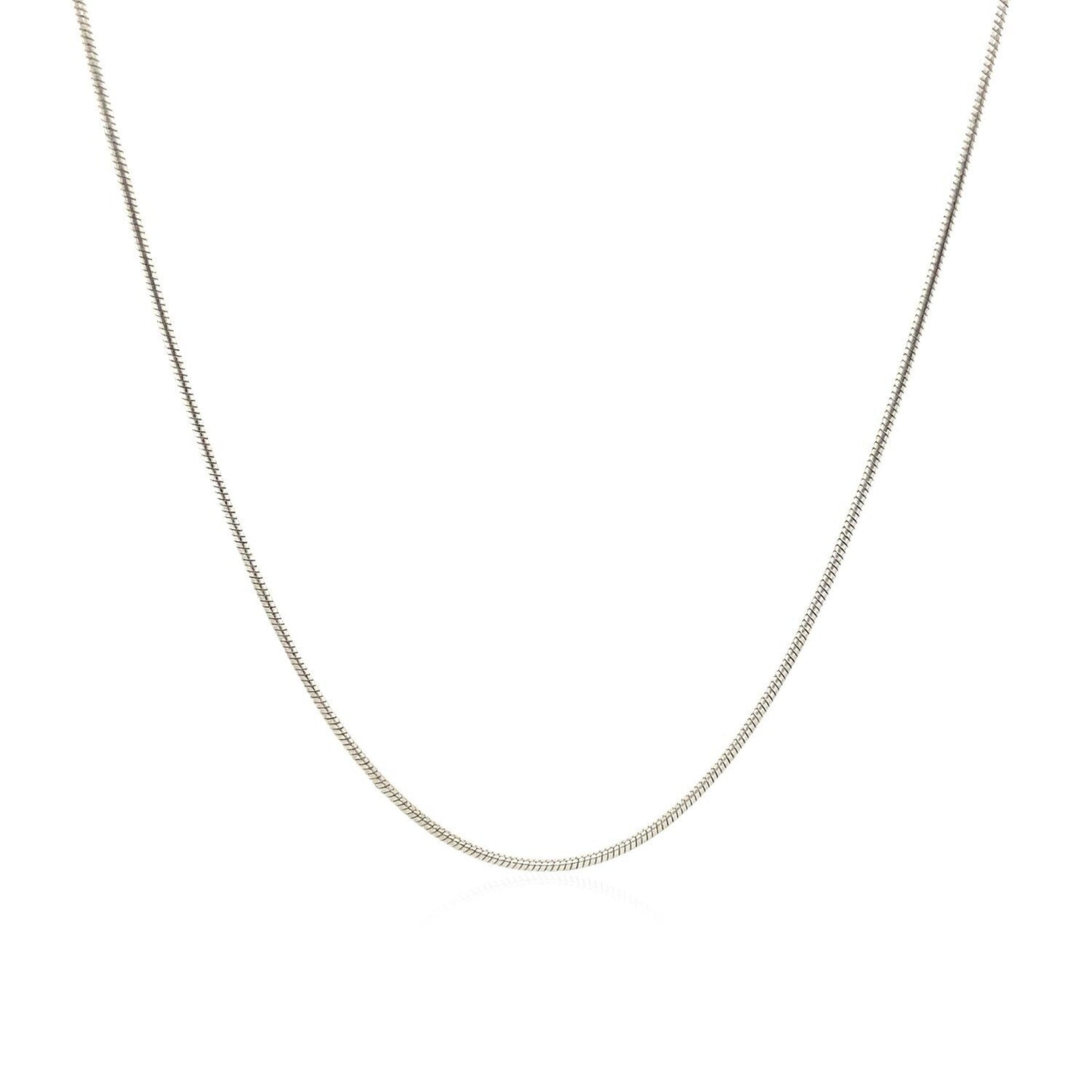 Sterling Silver Rhodium Plated Snake Chain 0.9mm