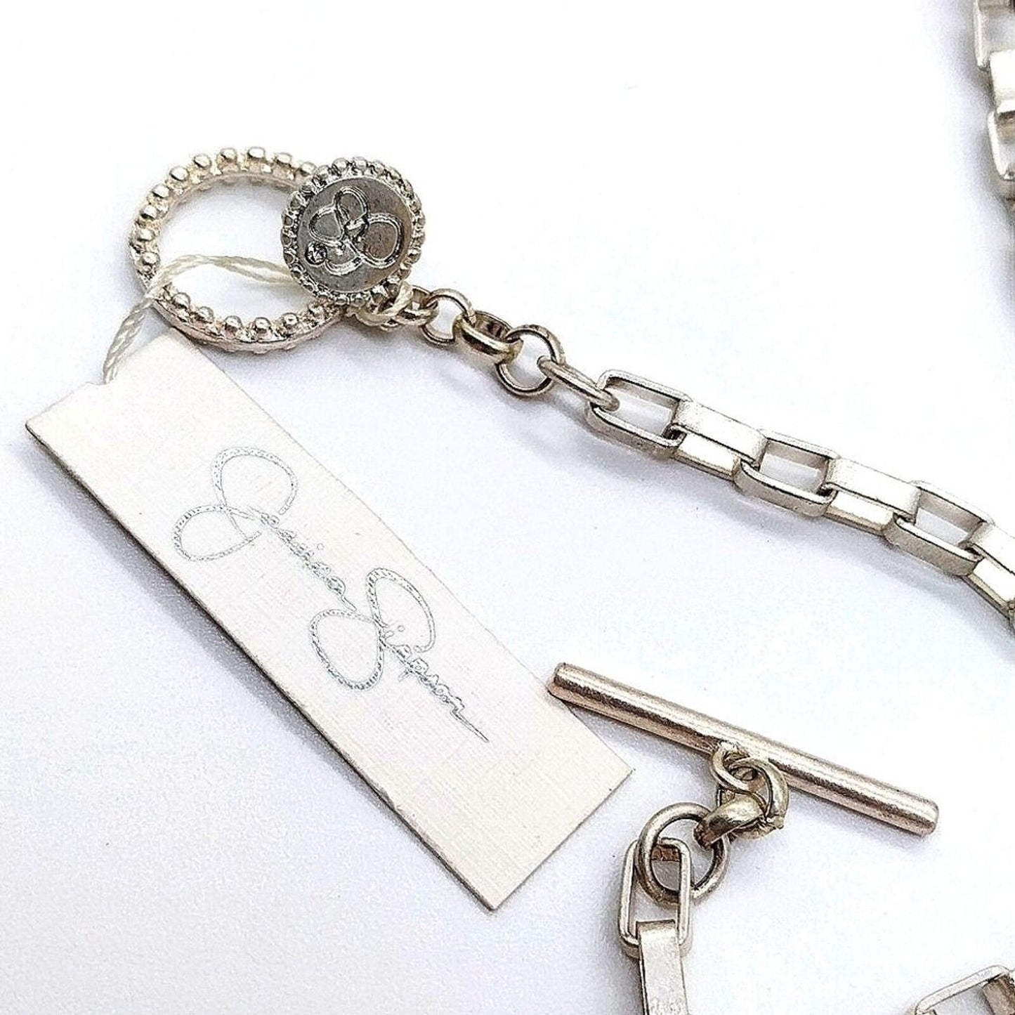 Rare vintage Jessica Simpson Brass and Silver Necklace