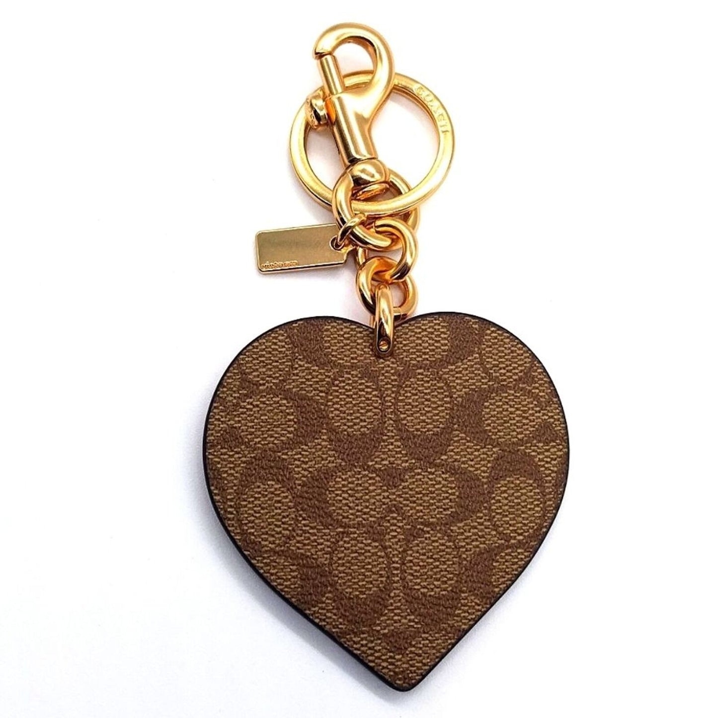 COACH Rare Heart Burst Bag Charm In Signature Canvas #C3111