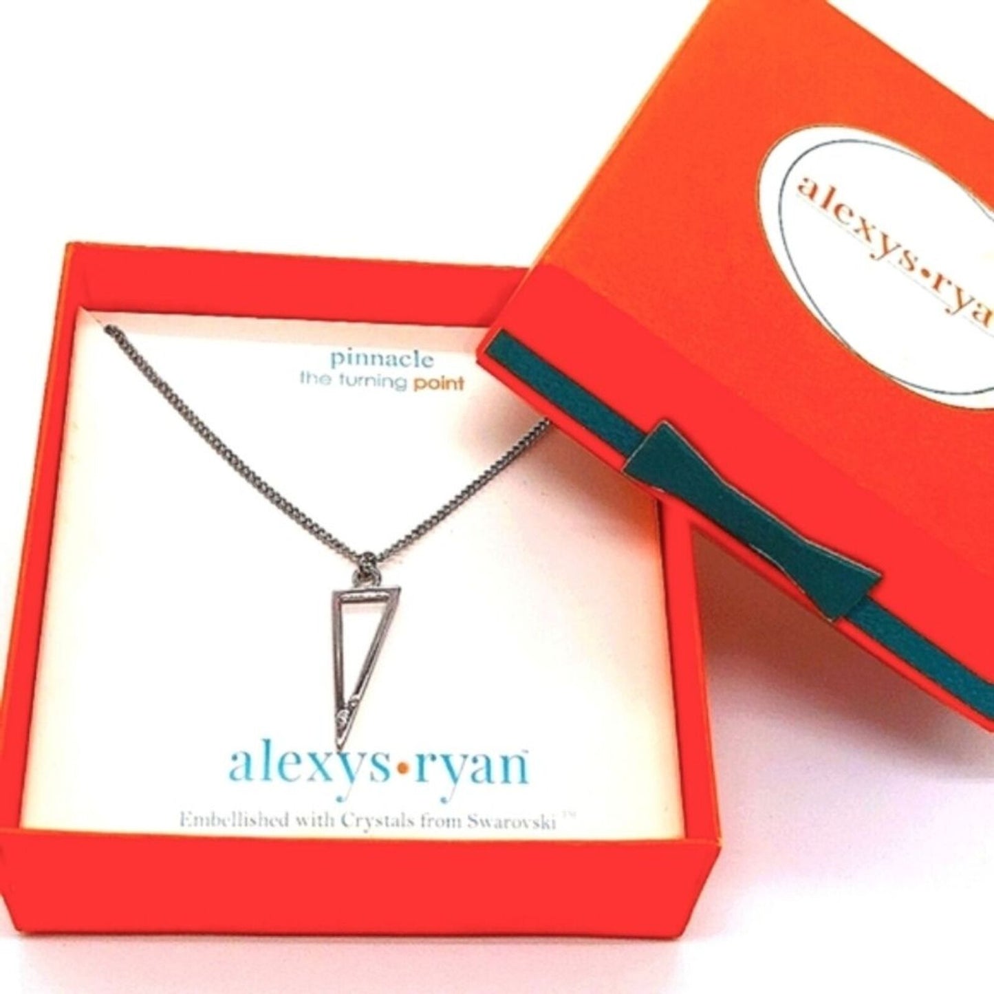 Silver Pendant Necklace with Swarovski® Crystals