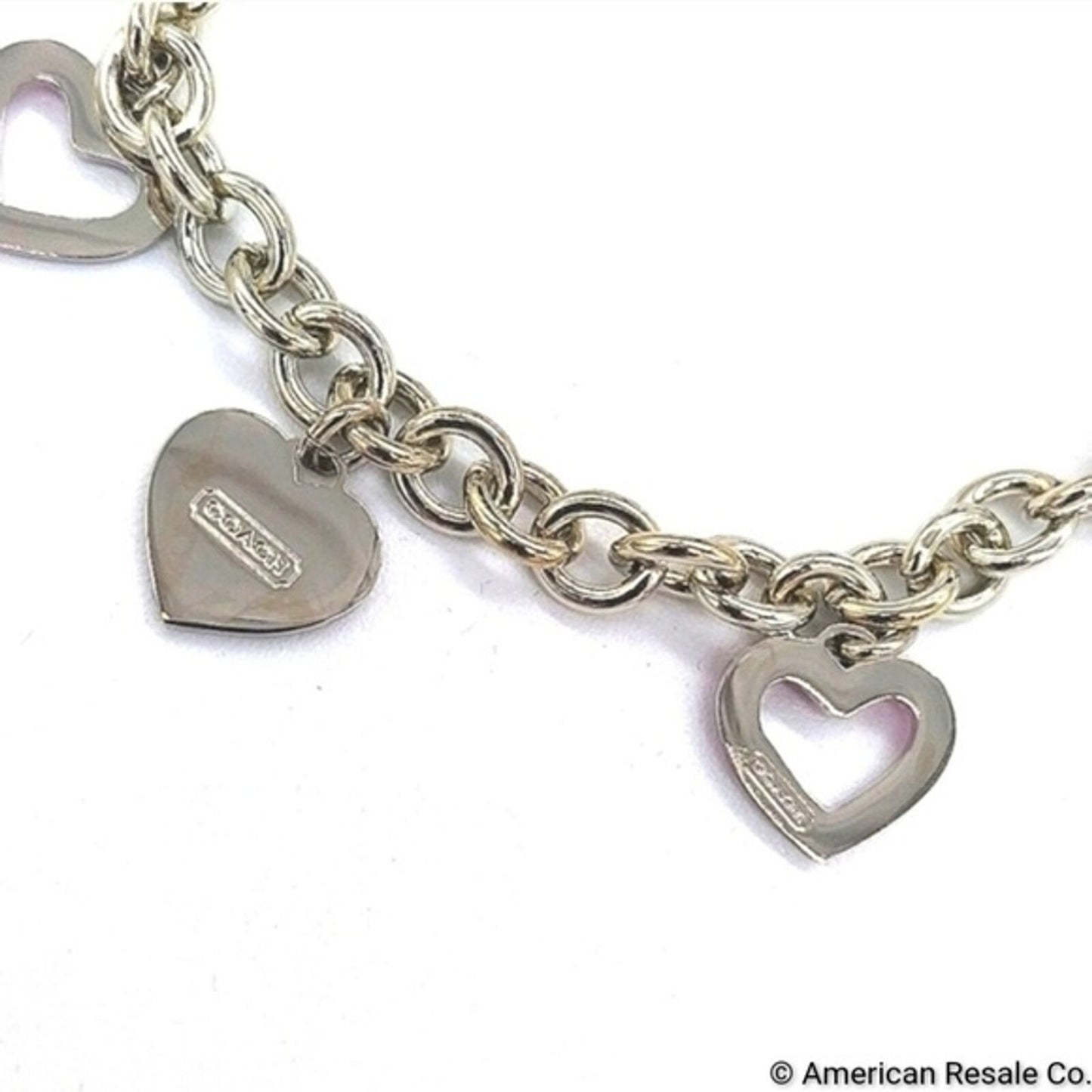 SALE Vintage COACH Multi Heart Purse Charm Handbag Bracelet Lanyard Trigger Snap