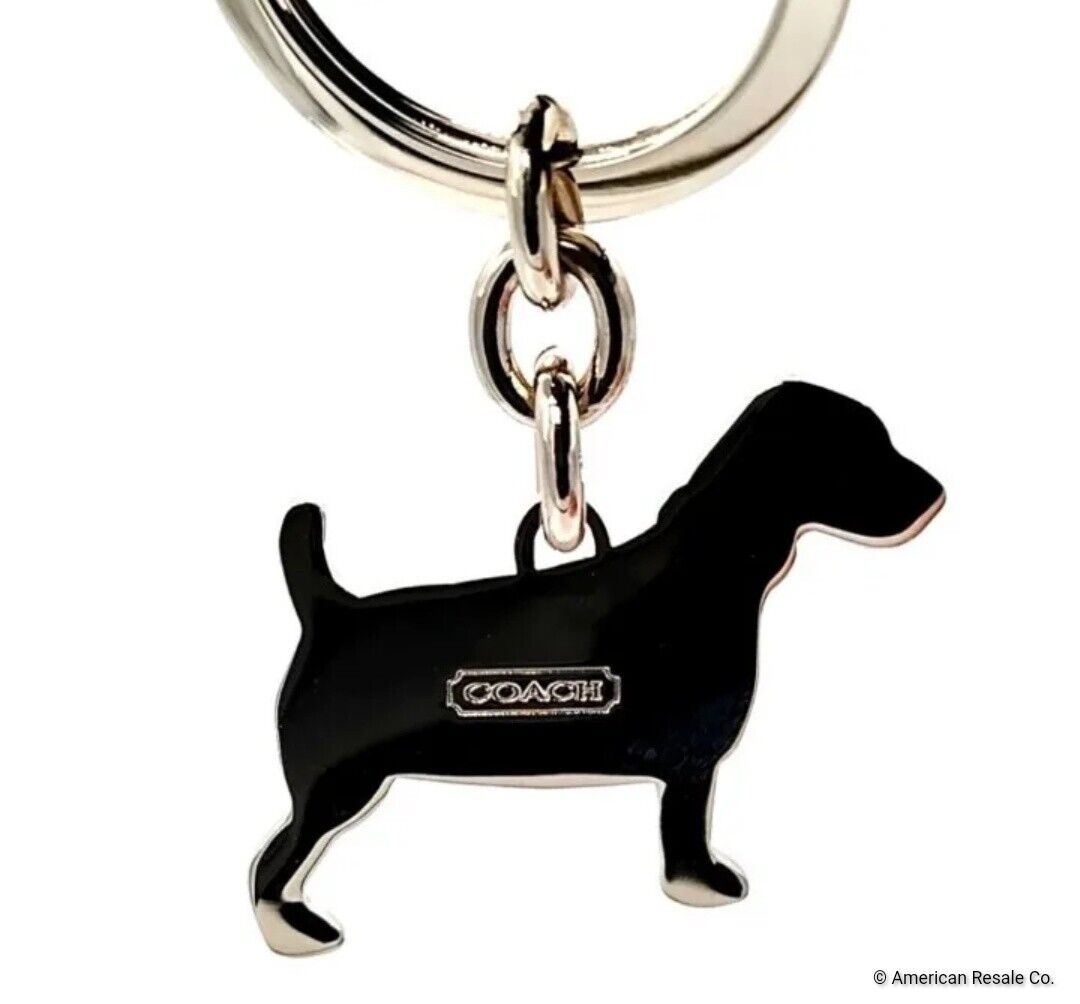NIB-COACH Red Enamel Jack Russell Terrier w Coat Keychain Purse Charm #7321
