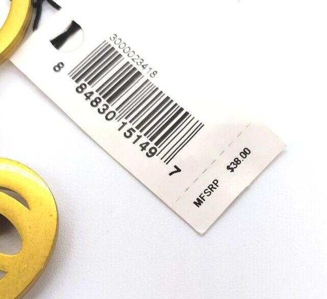 Rare NWT COACH Brass Script Heart Keychain Fob Purse Charm Style 92069