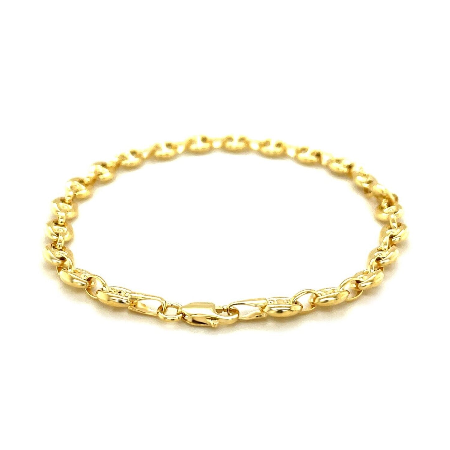 4.7mm 14k Yellow Gold Puffed Mariner Link Bracelet