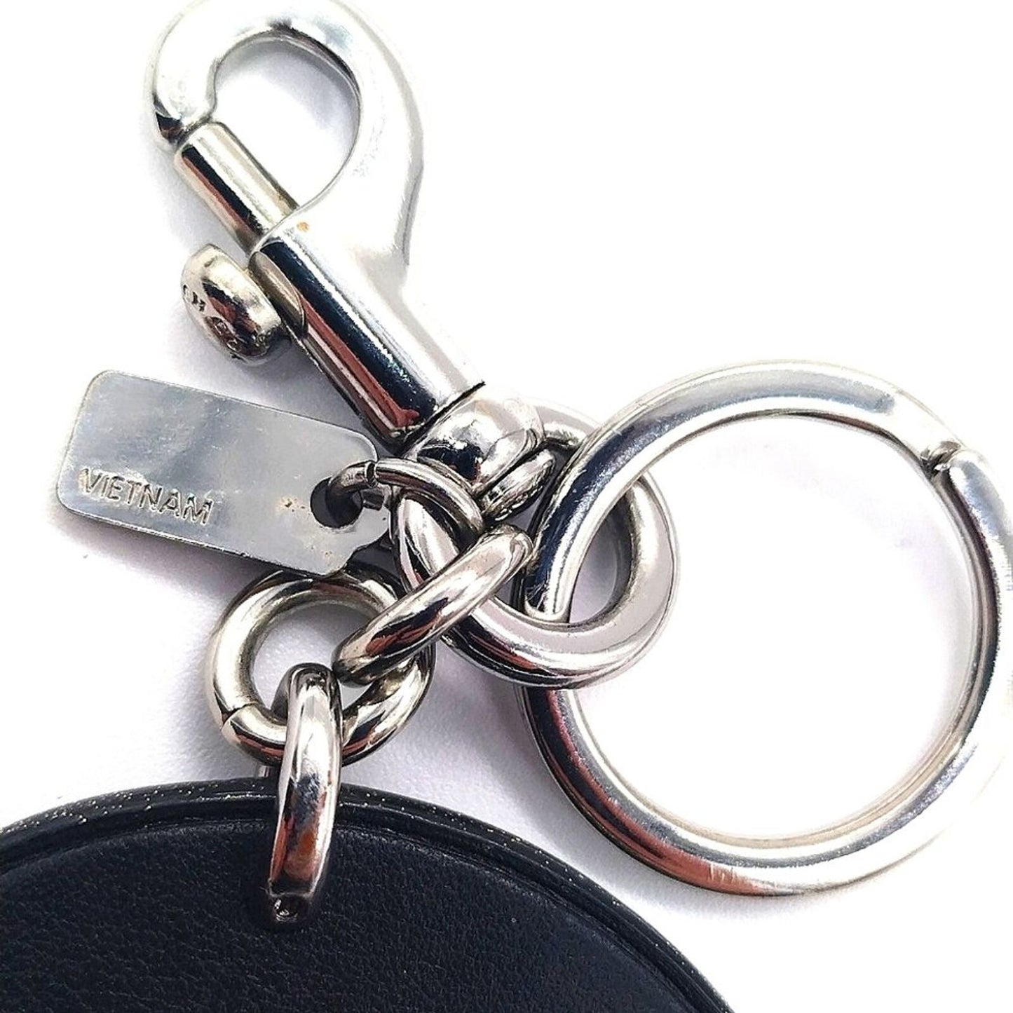 RARE COACH New York City Leather Keychain Fob Bag Charm F32687