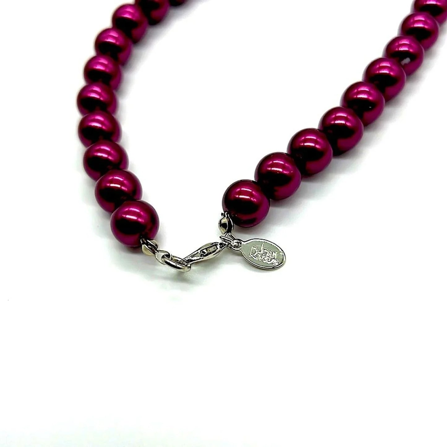 Vintage JOAN RIVERS Signed 30” Classic Collection Purple Pearl Necklace