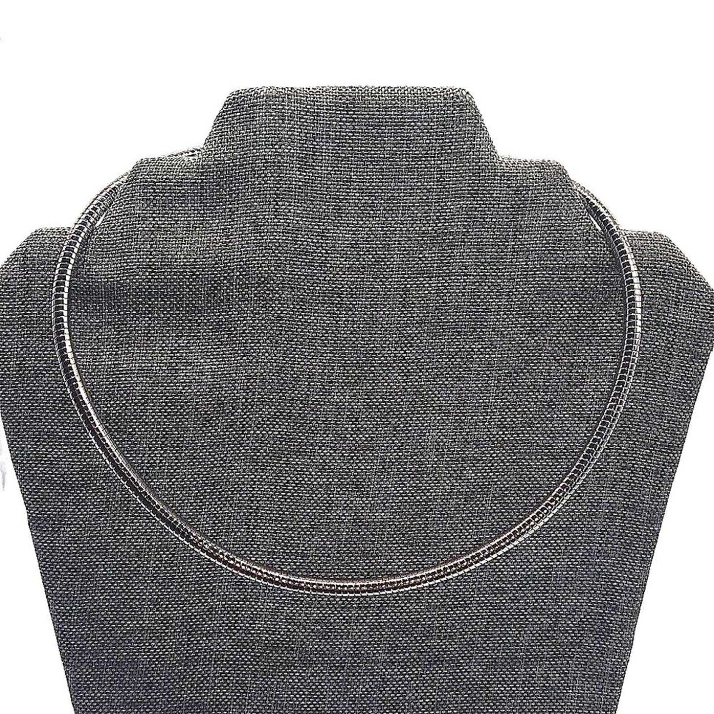 Vintage JOAN RIVERS 18" Silver Snake Omega Choker Collar Necklace- Rare