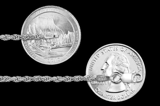 3MM Solid 925 Sterling Silver Italian DIAMOND CUT ROPE CHAIN Necklace Italy