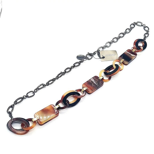 $50 NWT CHICO'S Resin Chain Belt Size Small/Medium