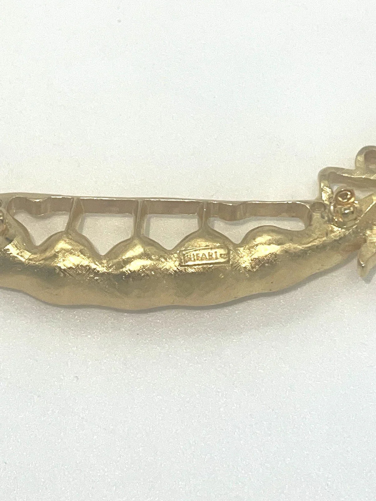 Broken RARE Crown Trifari "Peas in a Pod" Brooch Alfred Philippe Gold Tone Pearl