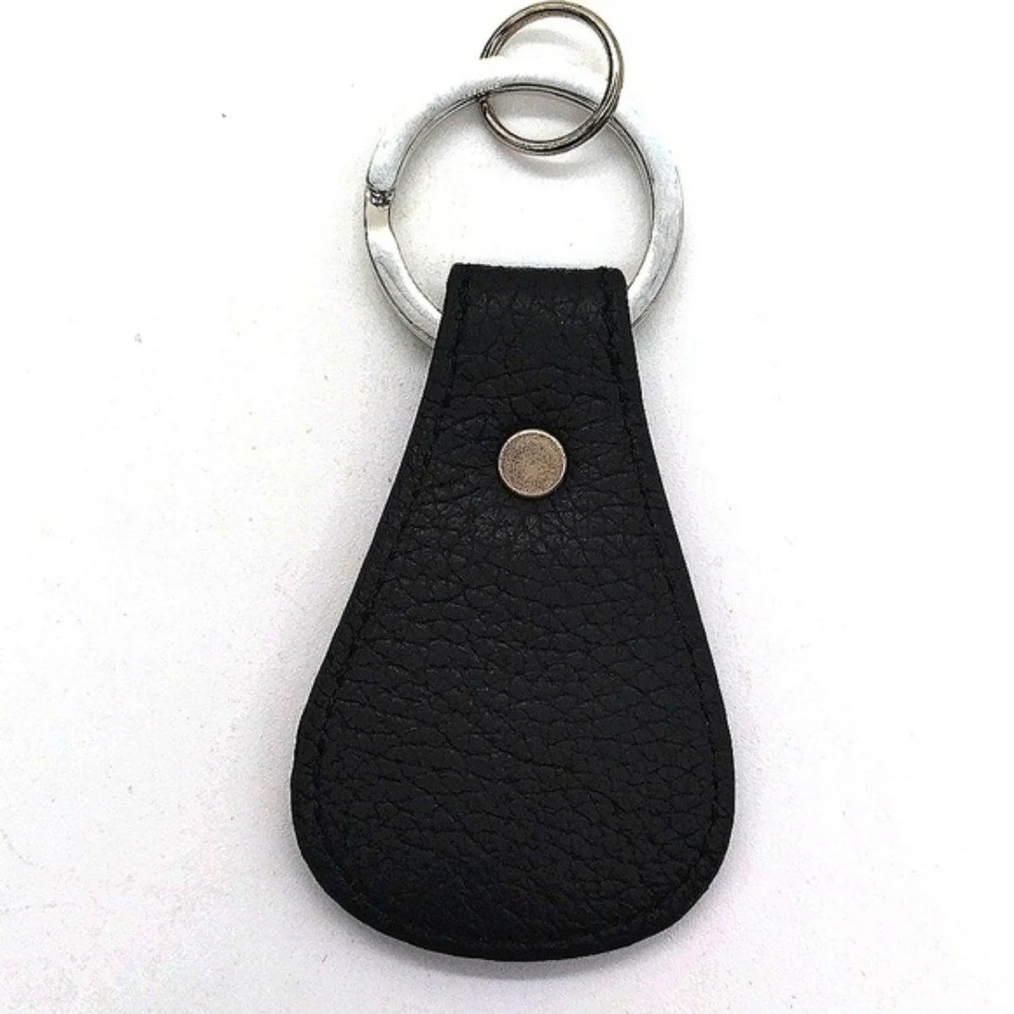 RARE Authentic Vintage BMW Black Leather Logo Keychain Key Fob OEM