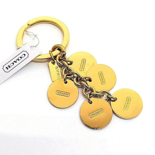 COACH Rare Gold Letters Keychain Made With Swarovski Crystals #F69939