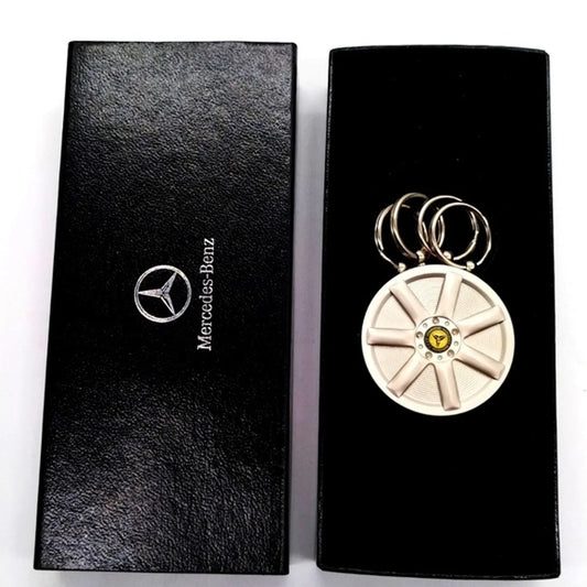 NIB Authentic Mercedes Benz Vintage Keychain Valet Fob SL Class in Nickel-OEM