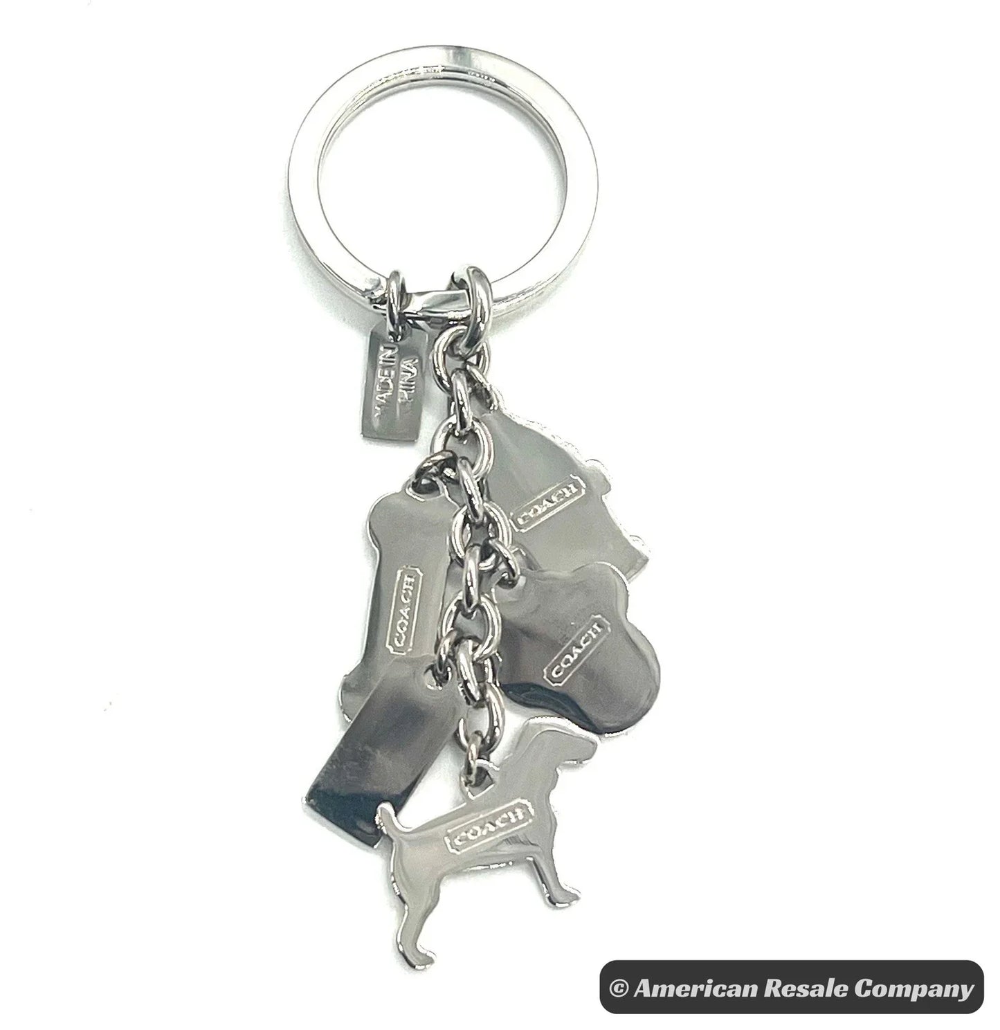 COACH Keychain Vintage Jack Russel Terrier Dog Multi Keychain Fob #F92114 NWOT-Rare