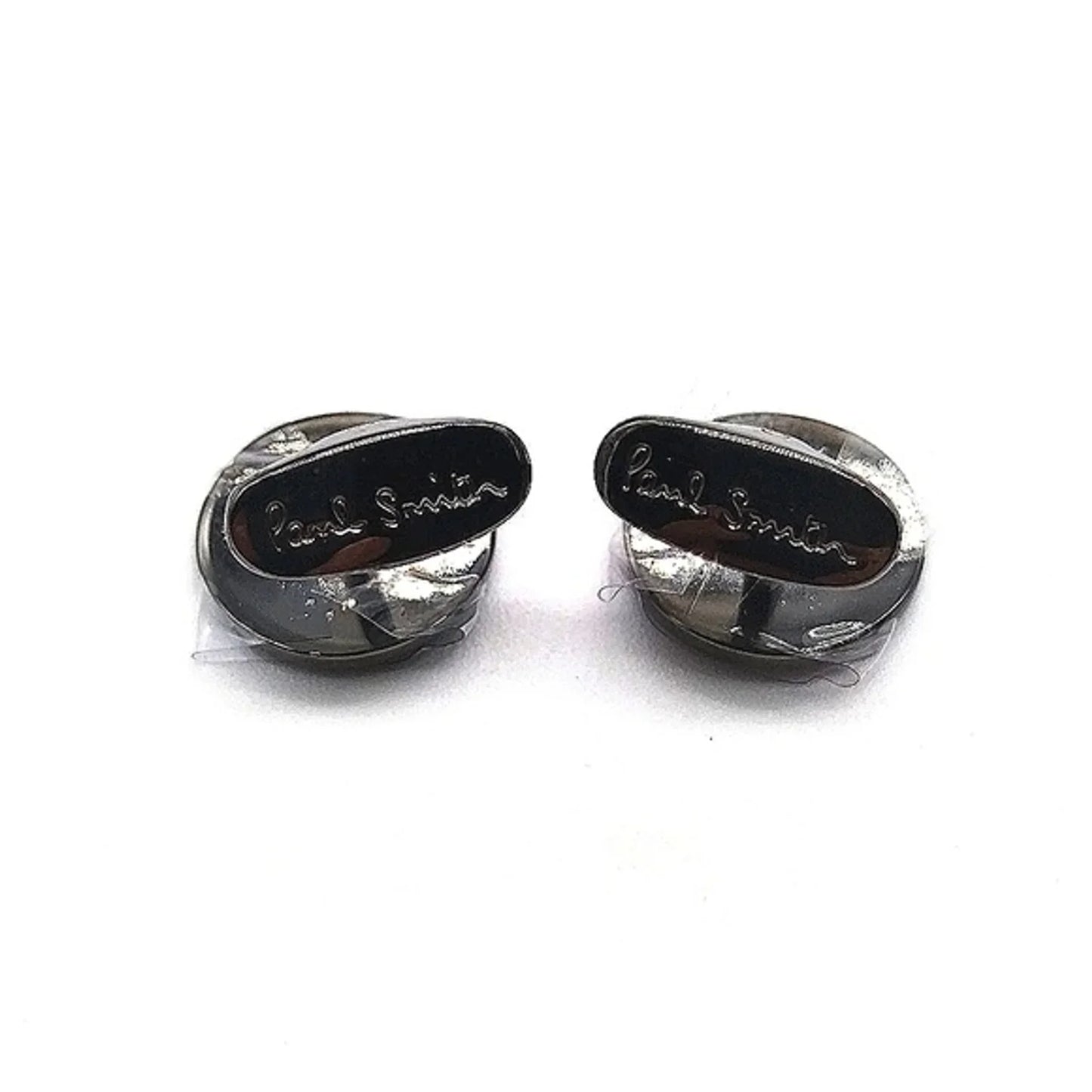 Paul Smith Vintage Round "True Love" Mother of Pearl Abalone Cufflinks in Black