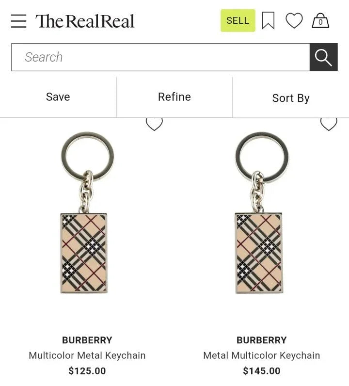 Vintage BURBERRY Nova Check Rectangle Keychain Purse Charm fob-men women unisex