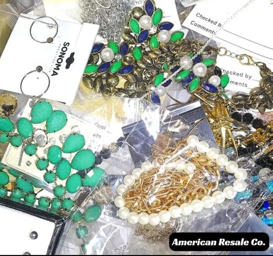 5 pounds Unsorted Tangled Jewelry Vintage Modern Wear Junk Mystery Treasure Hunt 5 lbs