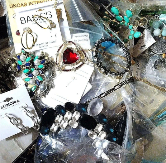 FULLY WEARABLE 2 lbs Costume Vintage to Now Jewelry Lot. Craft. Resale. Repurpose.